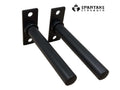 Spartaks Strength Weight Plate Holders (3"x3", 1" Hole) – Pair with Bolts (Set of 2) on a black background.