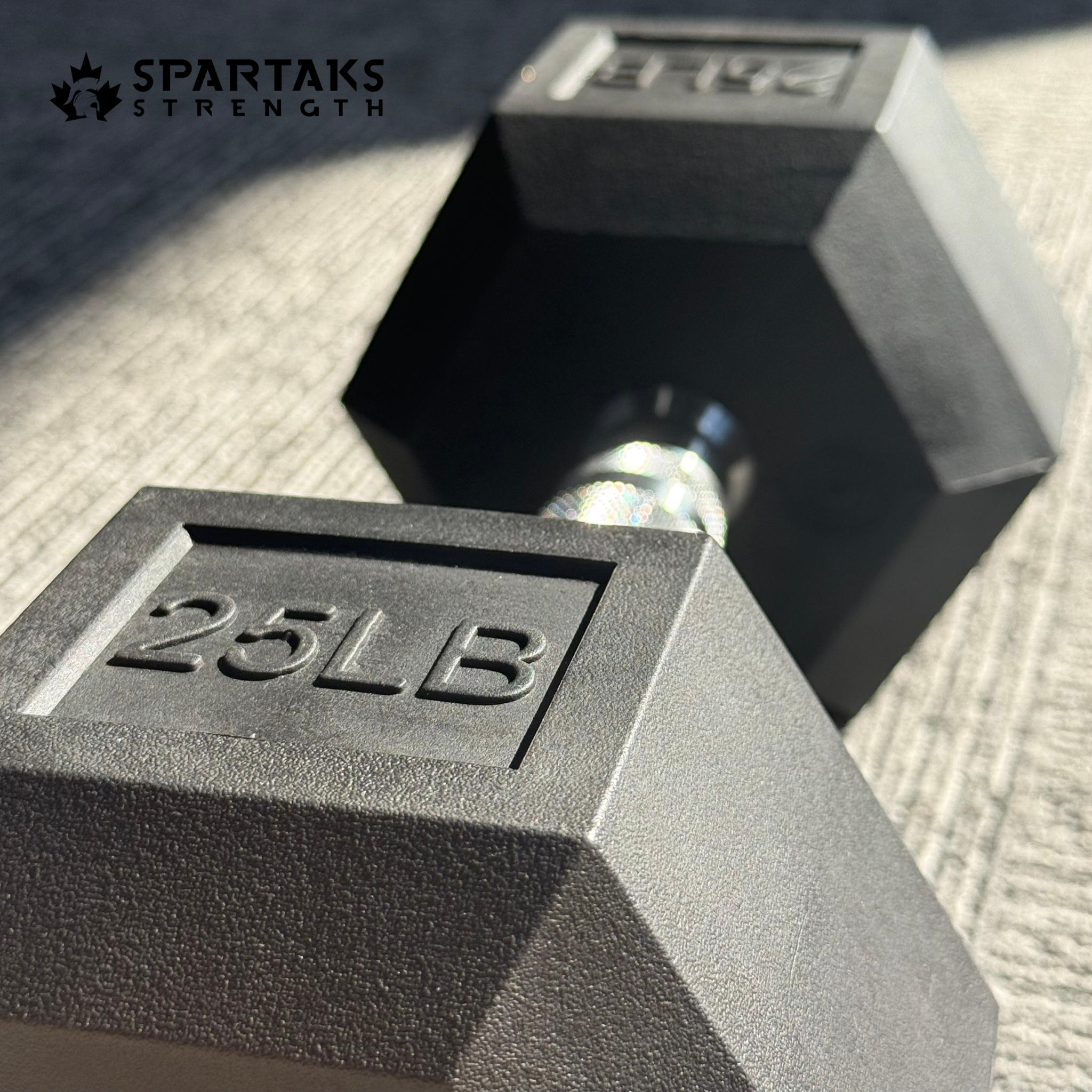 Spartaks Strength 5–80LB Hex Dumbbells