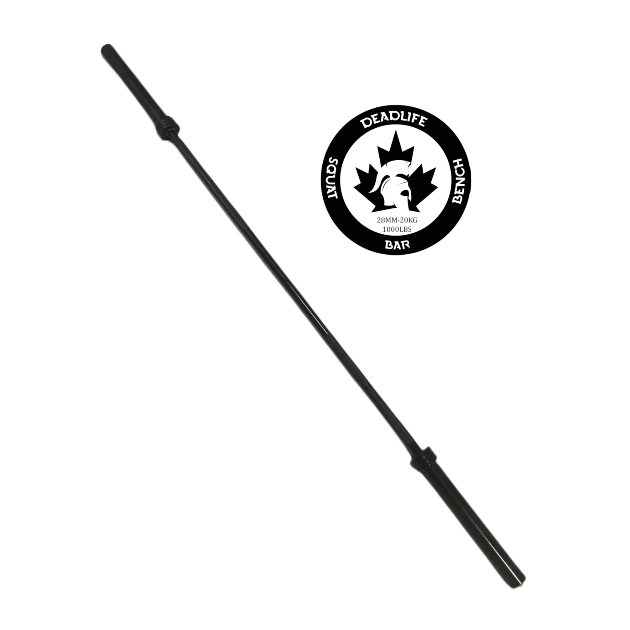 Spartaks Strength 45LB Olympic Weightlifting Bar (1000LB Capacity) showcased on a white background.