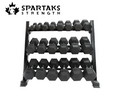Spartaks Strength 550lb Dumbbell Set with 3 Tiered Rack image 0