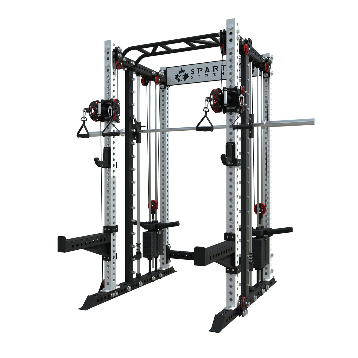 Spartaks Strength KB2403 Functional Smith Machine (3”×3”, 9-Gauge Steel) for versatile strength training.