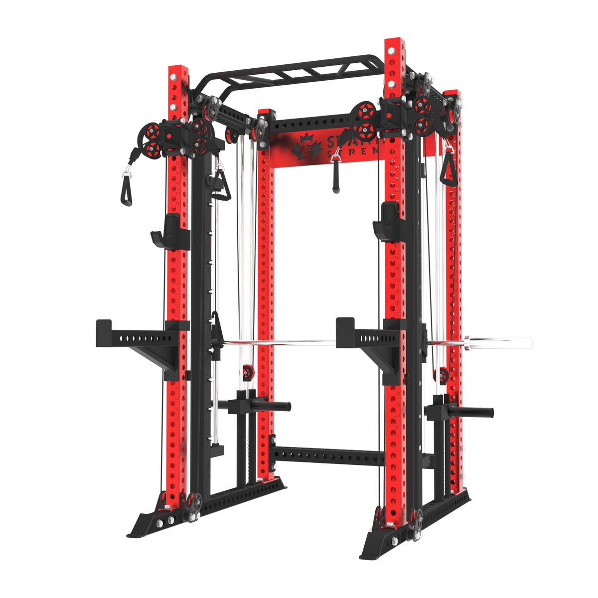 Spartaks Strength KB2403 Functional Smith Machine (3”×3”, 9-Gauge Steel) for versatile strength training at home.