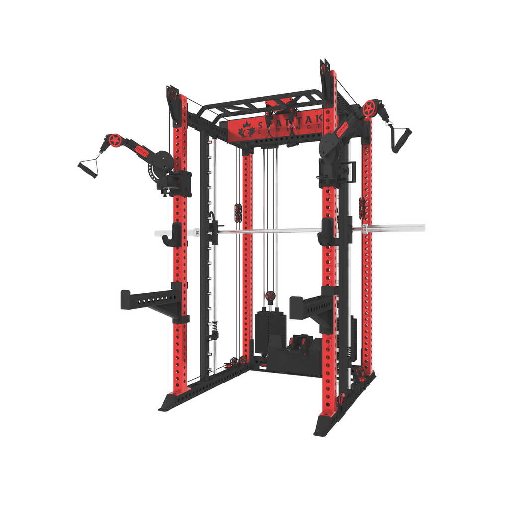 Spartaks Strength KB2406 6-Post Full Rack Functional Trainer (3”×3”, 9-Gauge Steel)