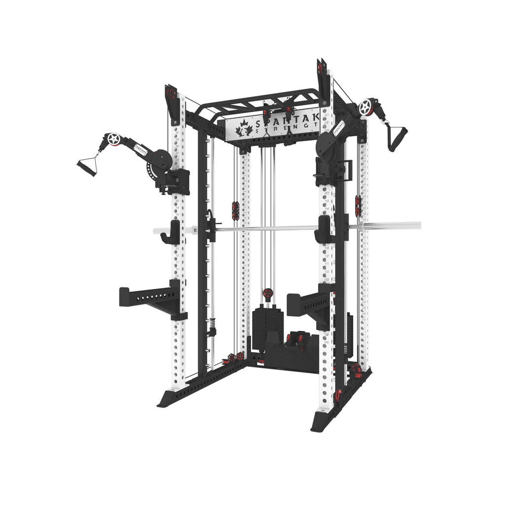Spartaks Strength KB2406 6-Post Full Rack Functional Trainer (3”×3”, 9-Gauge Steel)