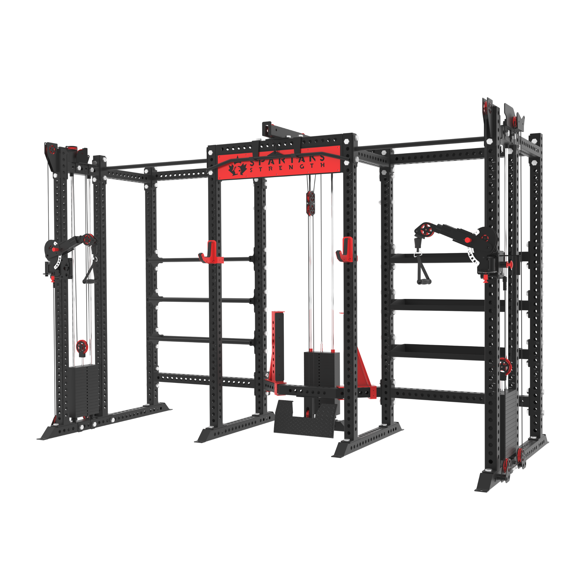 Spartaks Strength KB2410 10-Post Multifunctional Training Station (3”×3”, 9-Gauge Steel)