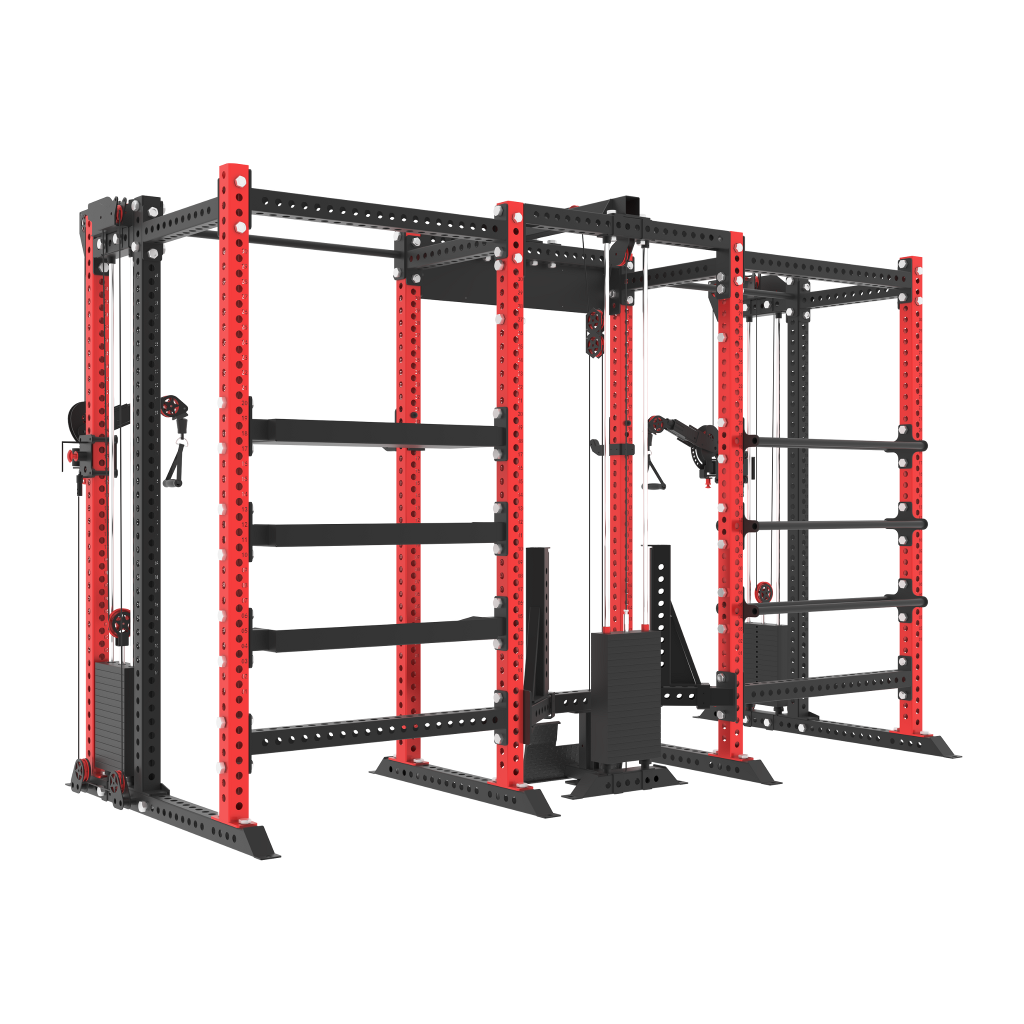 Spartaks Strength KB2410 10-Post Multifunctional Training Station (3”×3”, 9-Gauge Steel)