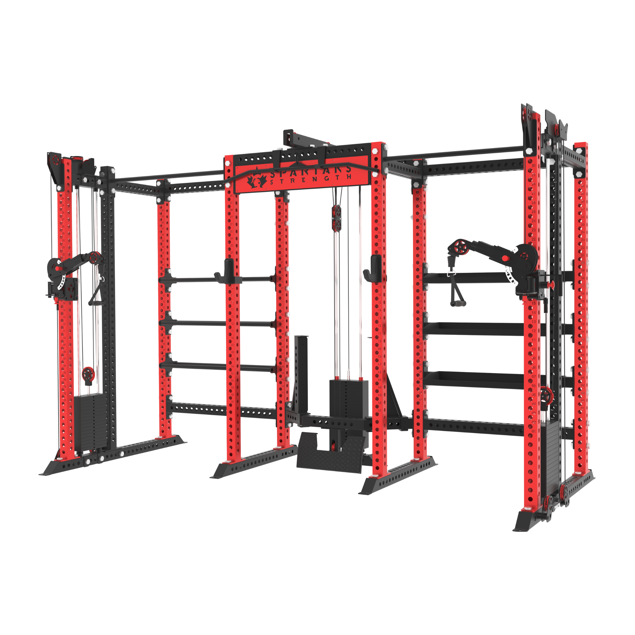 Spartaks Strength KB2410 10-Post Multifunctional Training Station (3”×3”, 9-Gauge Steel)