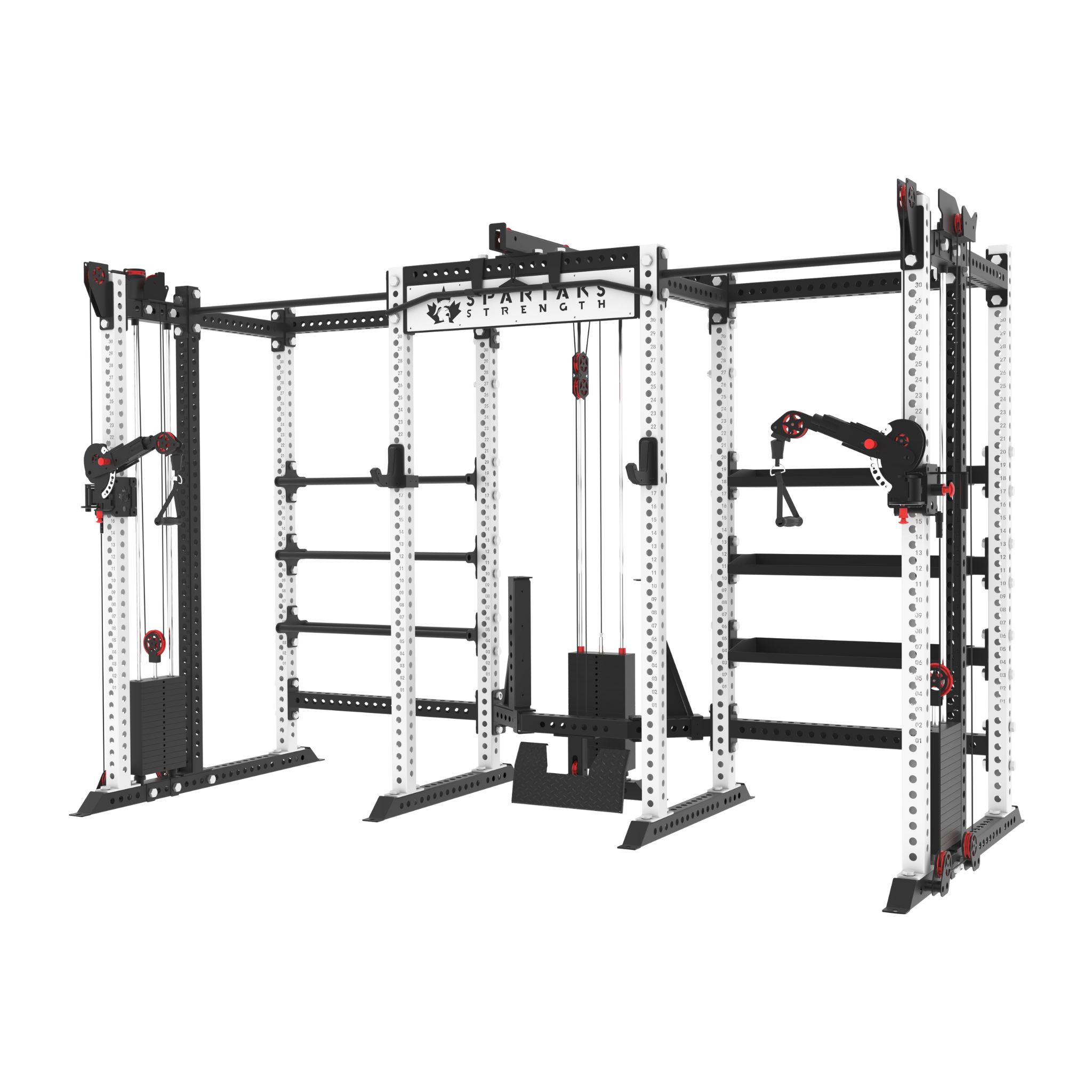 Spartaks Strength KB2410 10-Post Multifunctional Training Station (3”×3”, 9-Gauge Steel)