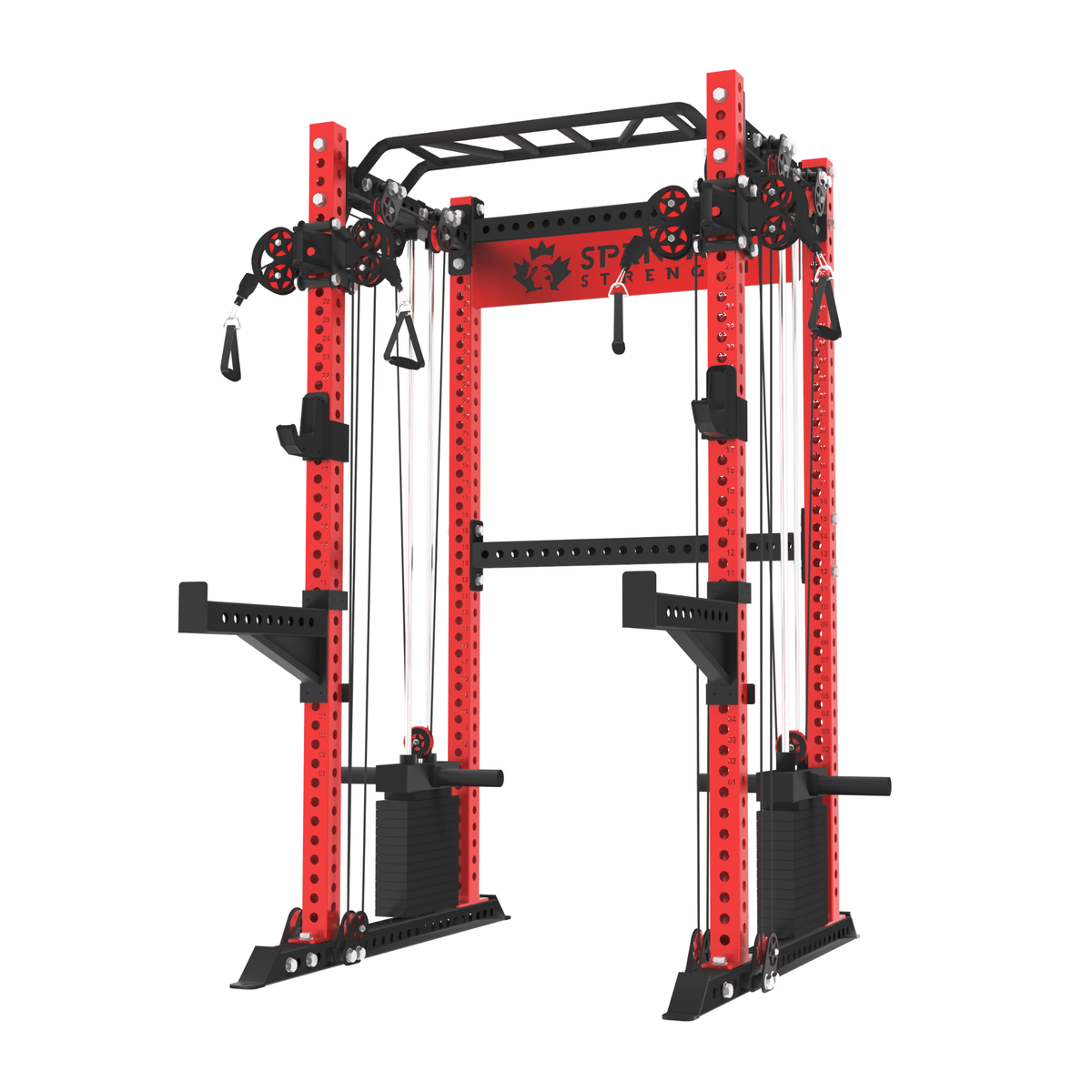 Spartaks Strength KB2402 Functional Squat Rack (3”×3”, 9-Gauge Steel) for comprehensive strength training.
