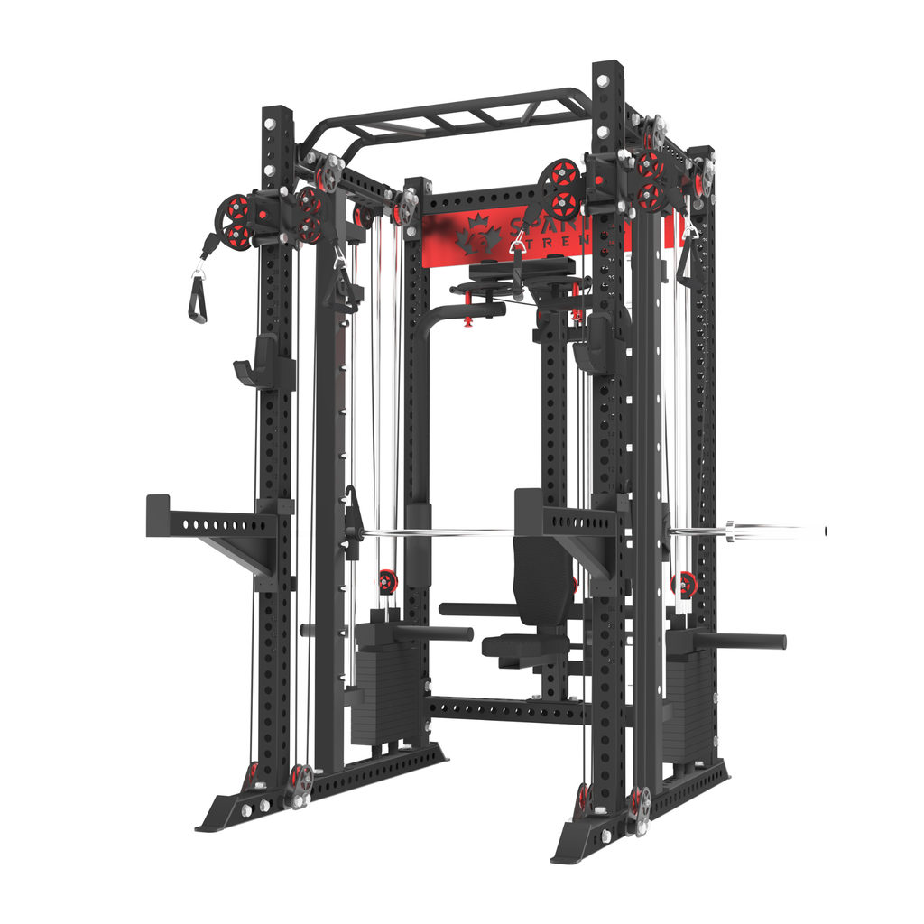 Spartaks Strength KB2407 Functional Smith Machine with Pec Deck (3”×3”, 9-Gauge Steel)