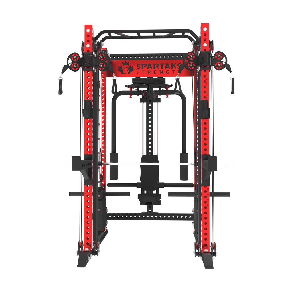 Spartaks Strength KB2407 Functional Smith Machine with Pec Deck (3”×3”, 9-Gauge Steel)