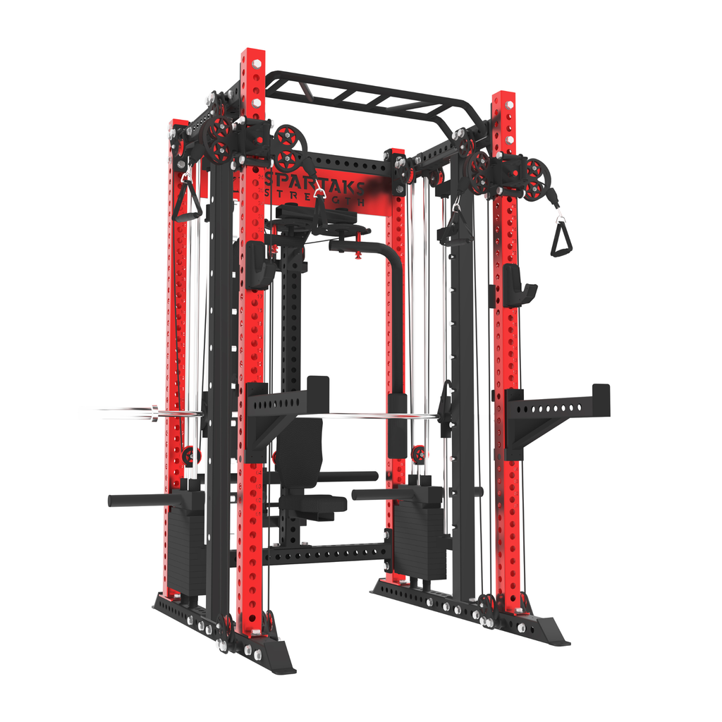 Spartaks Strength KB2407 Functional Smith Machine with Pec Deck (3”×3”, 9-Gauge Steel)