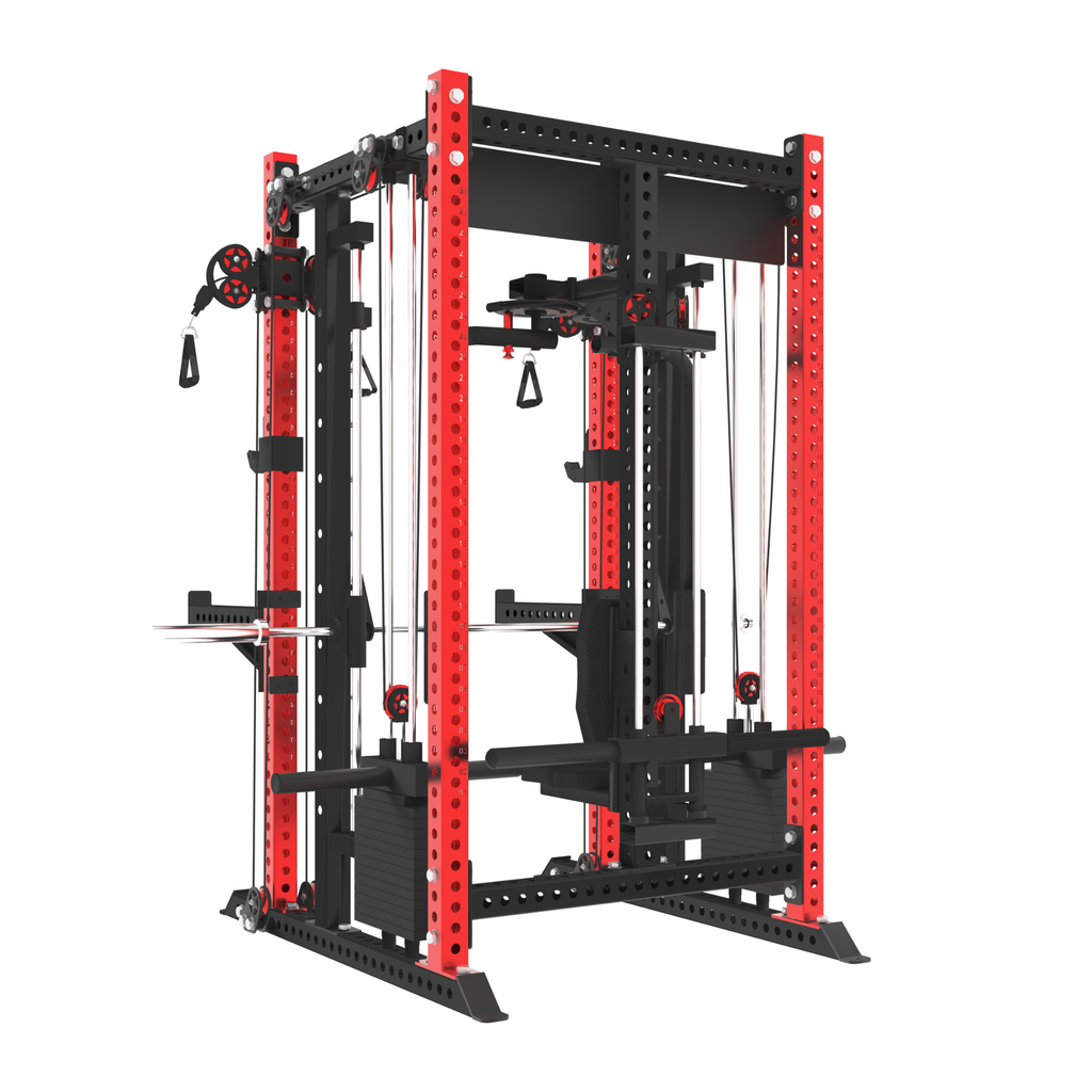 Spartaks Strength KB2407 Functional Smith Machine with Pec Deck (3”×3”, 9-Gauge Steel)