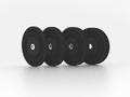 Spartaks Strength High Performance Bumper Plates (10LB to 55LB) displayed on a clean white background.