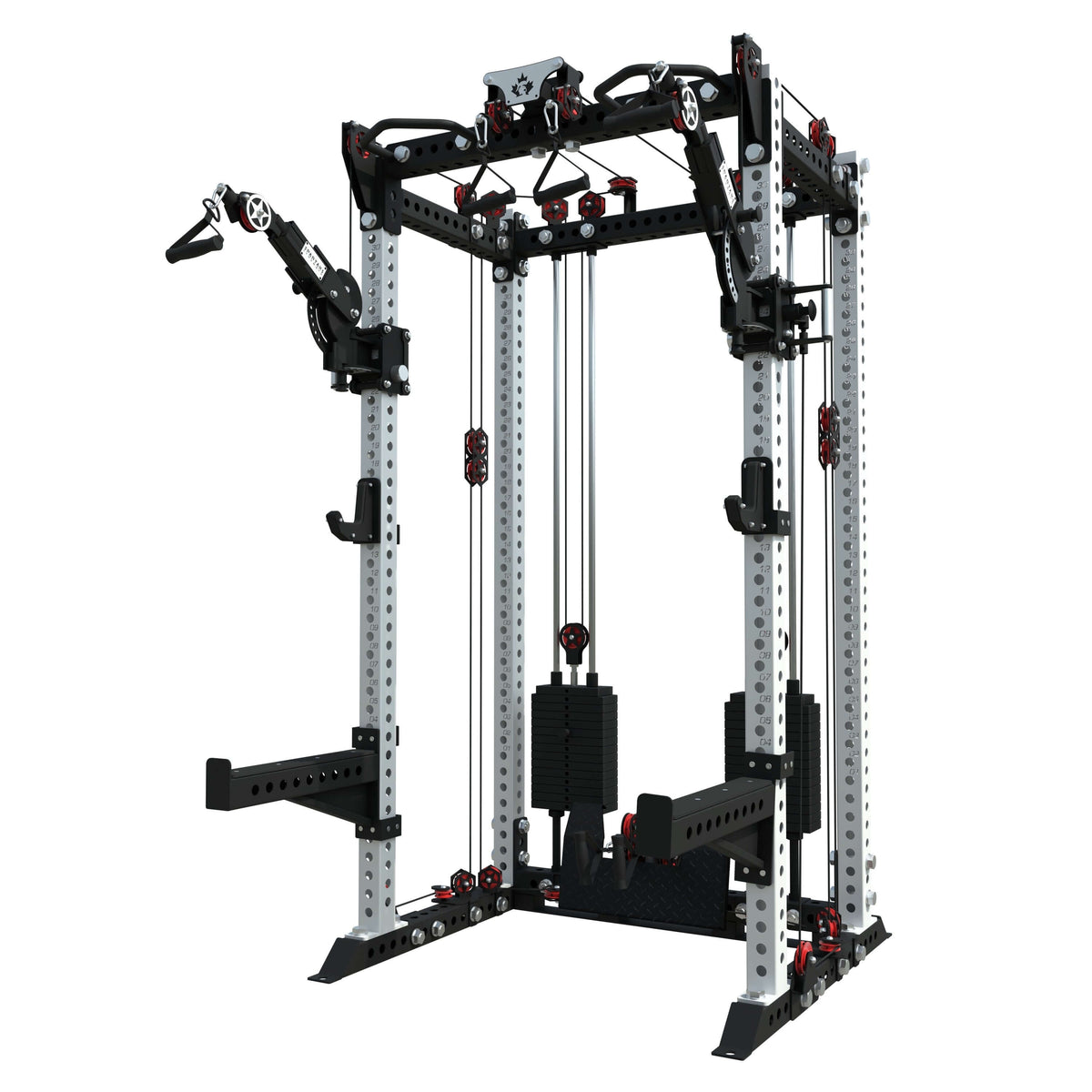 Spartaks Strength KB2404 Functional Trainer (3”×3”, 9-Gauge Steel) with multi pulley configurations.
