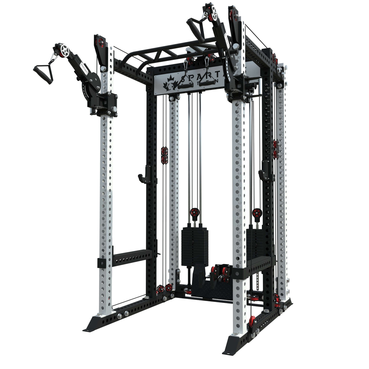 Spartaks Strength KB2406 6-Post Full Rack Functional Trainer (3”×3”, 9-Gauge Steel) for versatile strength training.