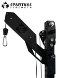 Spartaks Strength Lat Pulldown Extension attachment for cable machines, perfect for home gym and strength training.